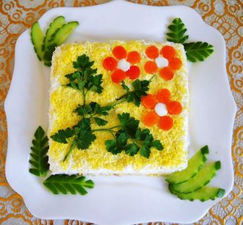 Крабовый салат Мимоза