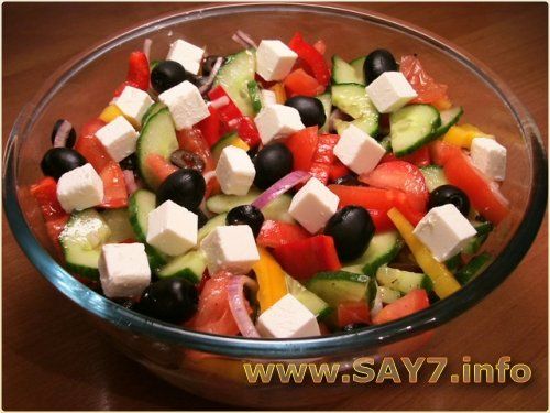 Греческий салат видео