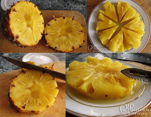 Как красиво порезать ананас
