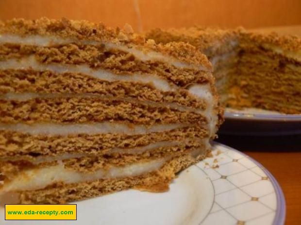 Медовый торт с заварным кремом рецепт с фото