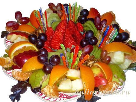 Нарезка фруктов на праздничный стол фото