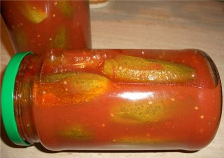 Огурцы в томатном соке рецепт