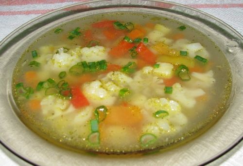 Овощной суп с цветной капустой рецепт