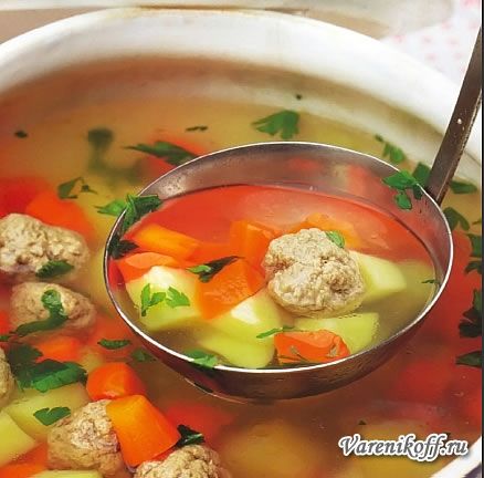 Овощной суп с фрикадельками рецепт