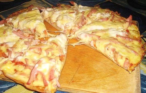 Пицца на сковороде с фото