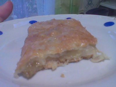 Пирог с яблоками из бездрожжевого слоеного теста