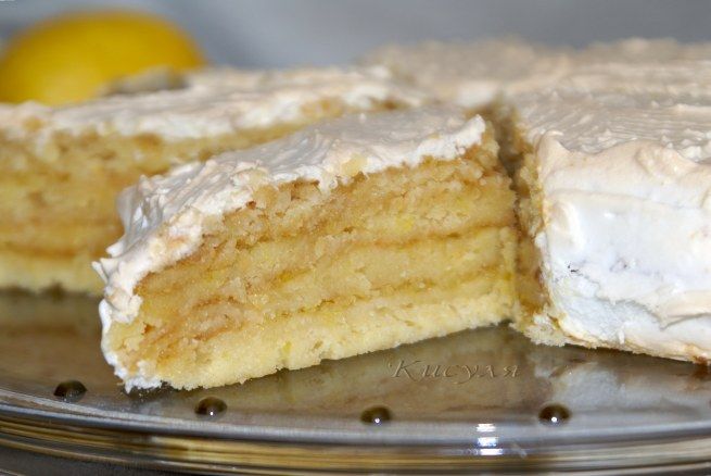 Пирог торт лимонный