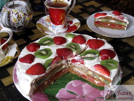 Рецепт фруктового торта с фото