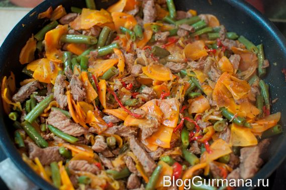 Рецепт мясо по тайски с овощами