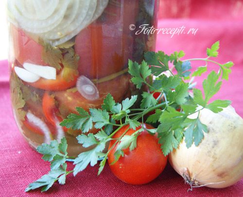  рецепт помидоры резаные с чесноком