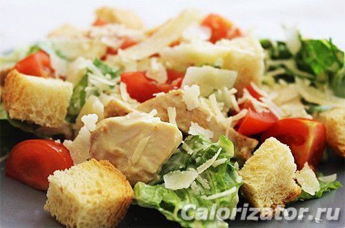Рецепт салата цезарь с копченой курицей