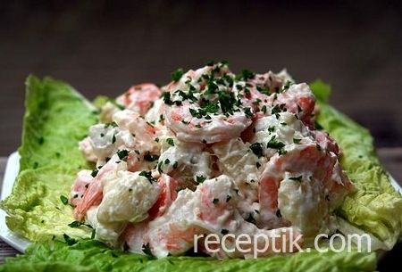 Рецепт салата с морепродуктами