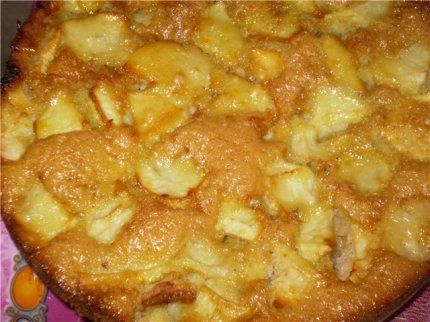 Рецепт шарлотки с яблоками на сковороде
