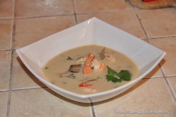 Рецепт супа том янг с креветками и кокосовым молоком