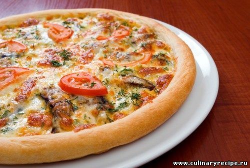 Рецепт вкусной пиццы с колбасой