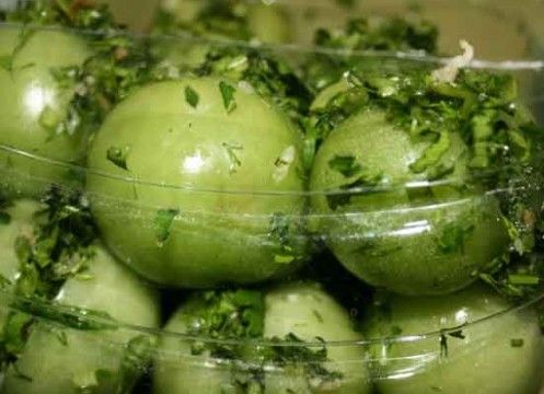 Рецепт зеленых помидор на зиму