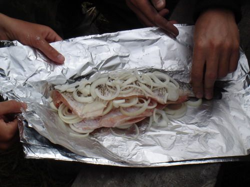 Рецепты рыба в фольге на костре