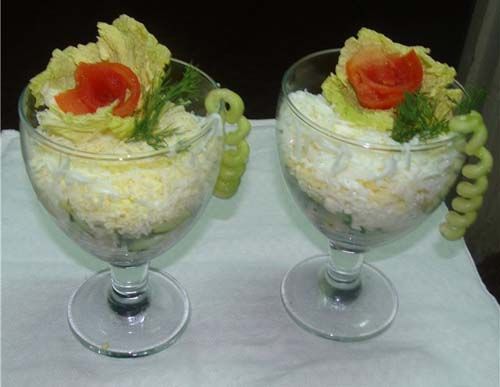 Рецепты салатов в креманках с фото