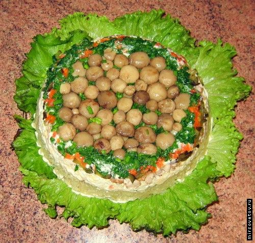 Салат грибная полянка рецепт с фото