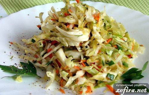 Салат из свежей капусты рецепт