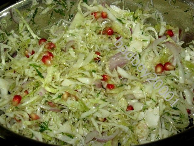 Салат из свежей капусты в картинках