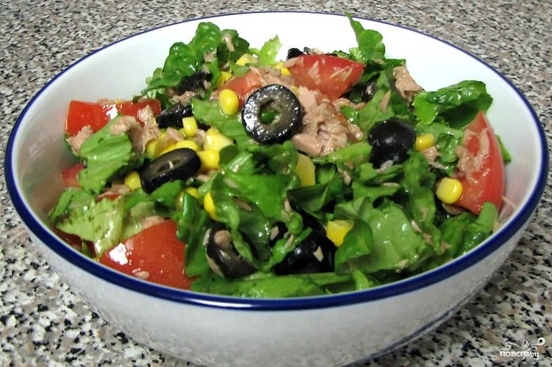 Салат из тунца консервированного рецепт