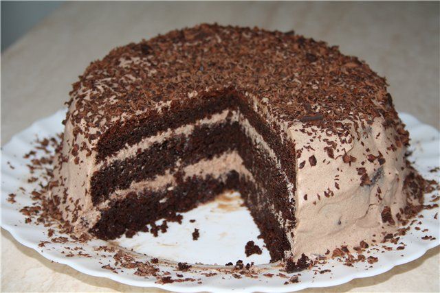 Шоколадный торт бисквитный