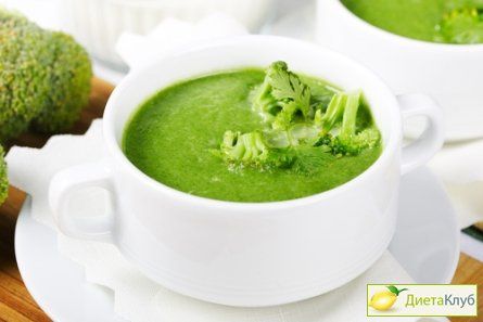 Суп пюре из брокколи и зеленого