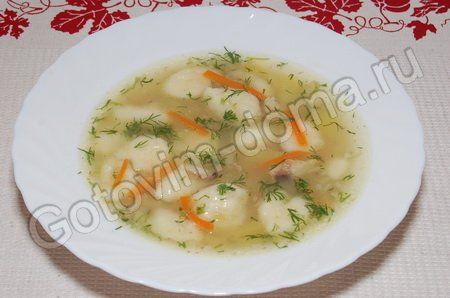 Суп с клецками рецепт