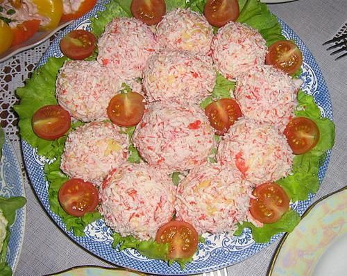 Сырные шарики с крабовыми палочками рецепт с фото