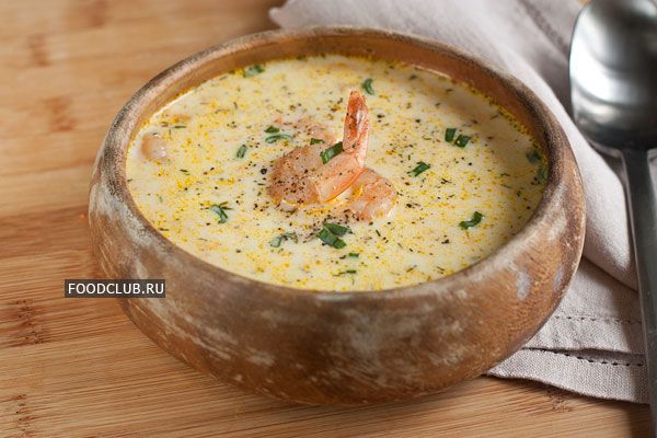Сырный суп с креветками рецепт с фото