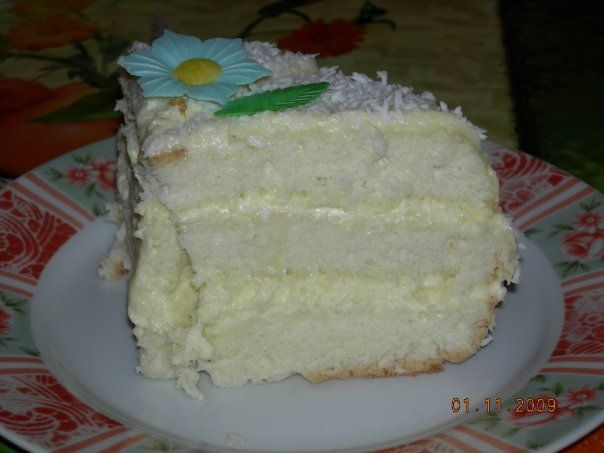 Торт бисквитный с масляным кремом