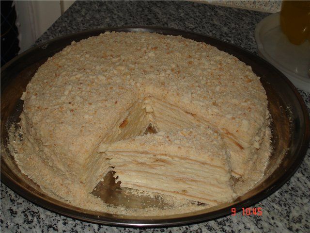 Торт наполеон со сгущенкой видео