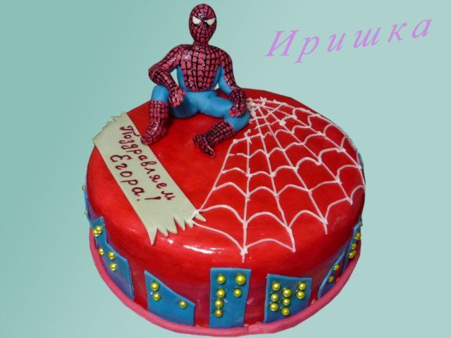 Торт с человеком пауком фото
