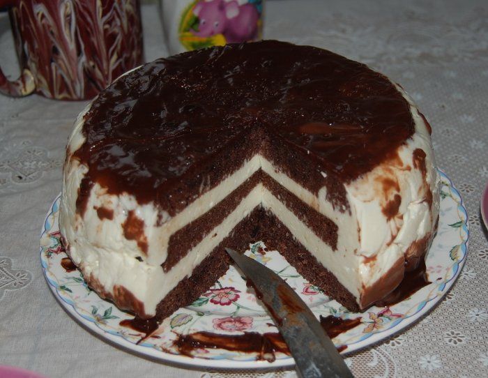 Торт с творожным кремом