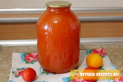 Заготовка томатного сока в соковарке