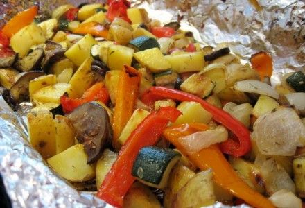 Запечённые овощи в духовке