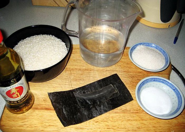 Заправка риса для суши