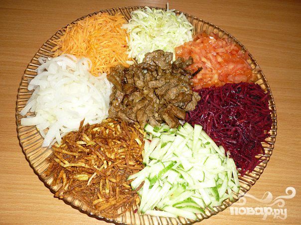 Салаты с корейской морковью кучками рецепты с фото