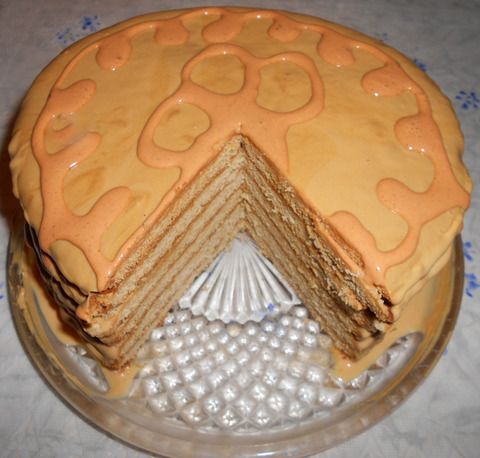 Торт медовик с сгущенкой рецепт с фото